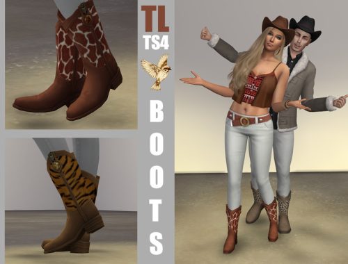 Furry Western Boots (SV needed)