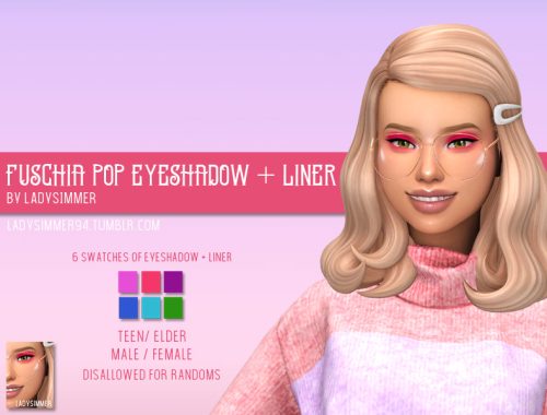 Fuschia Pop Eyeshadow + Liner