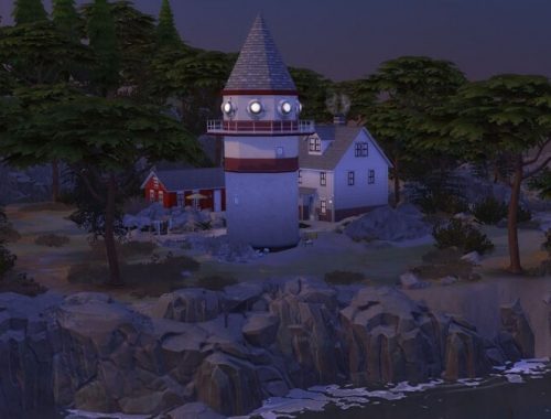 Fyrvokterboligen lighthouse keeper’s house at KyriaT’s Sims 4 World