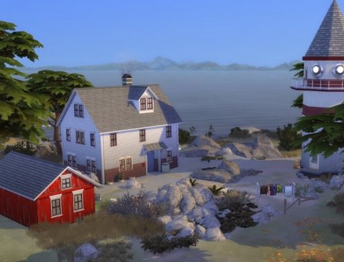 Fyrvokterboligen lighthouse keeper’s house at KyriaT’s Sims 4 World