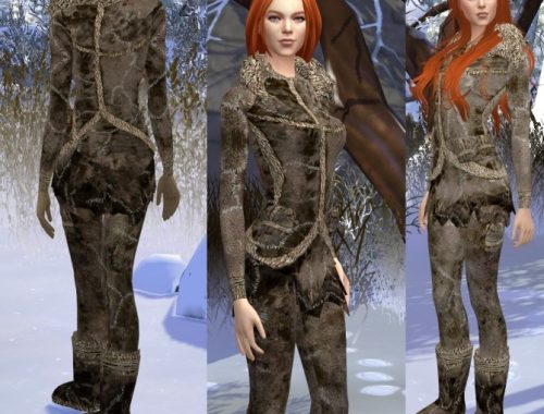 Game of Thrones Wildling Ygritte Fur Outfit by HIM666 at Mod The Sims