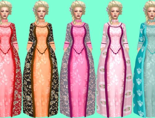 Get Famous Costume Dresses Recolors at Annett’s Sims 4 Welt