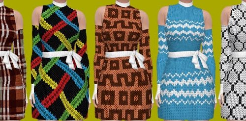Get Famous Knitted Dresses at Annett’s Sims 4 Welt