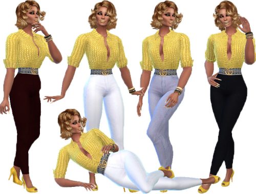GG Gold slacks outfit