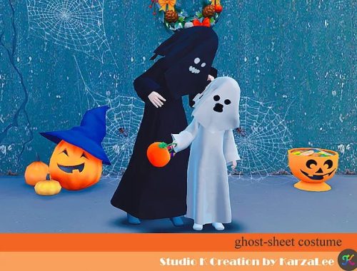 Ghost sheet costume for kids at Studio K-Creation