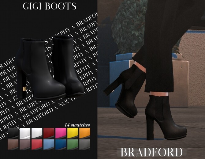 Gigi Boots by Silence Bradford at MURPHY - The Sims 4 Catalog