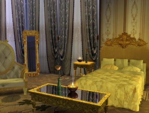 Gilded Bed Headboard Venetian Style at Anna Quinn Stories