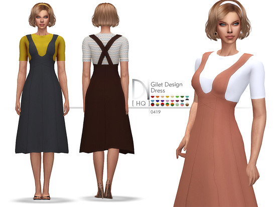 Gilet Design Dress - The Sims 4 Catalog