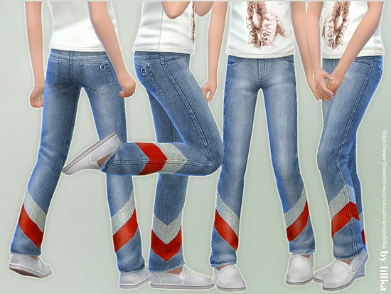 Girls Basic Jeans 03 - The Sims 4 Catalog