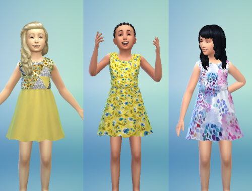 Girls' Floral Patterned Dress