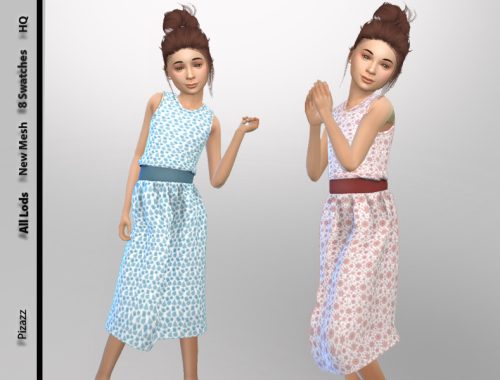 Girls Printed Dress Set