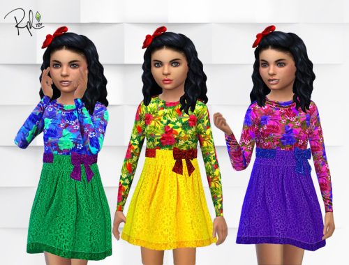 Girls Tropical Dress