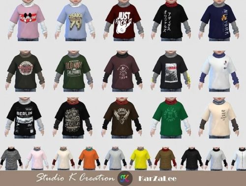 Giruto 72 Vintage layered tee for toddler at Studio K-Creation