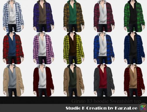 Giruto 83 hoodie sweatshirt top at Studio K-Creation