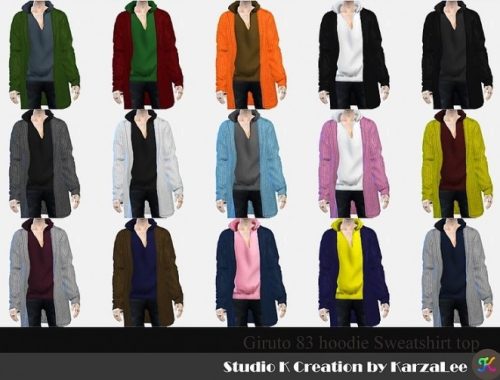 Giruto 83 hoodie sweatshirt top at Studio K-Creation