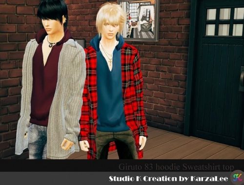 Giruto 83 hoodie sweatshirt top at Studio K-Creation