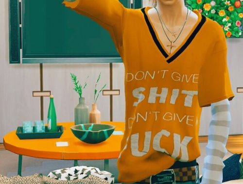 Giruto 85 V neck layer tee at Studio K-Creation
