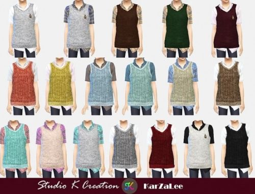 Giruto58 Knitted Vest Shirt for kids at Studio K-Creation