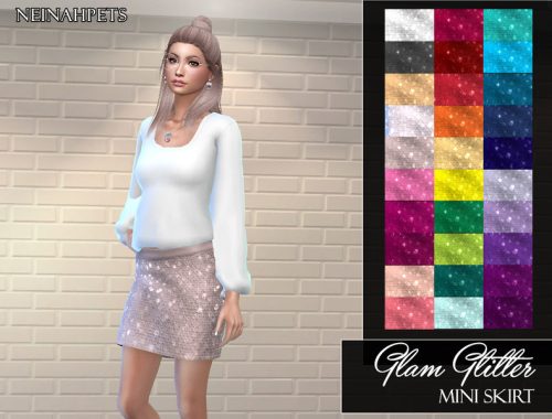 Glam Glitter Mini Skirt