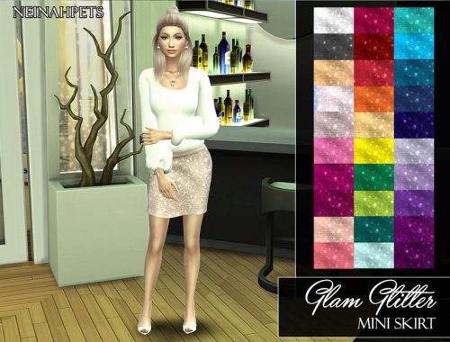 Glam Glitter Mini Skirt
