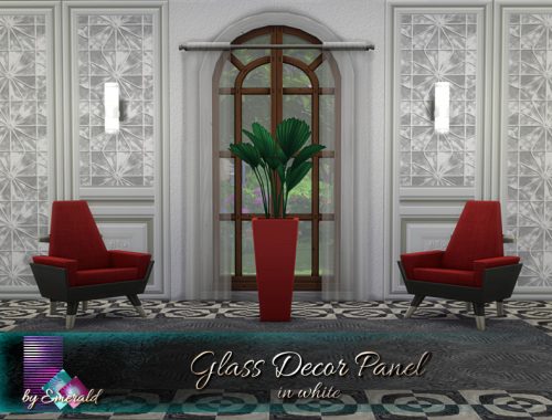 Glass Decor Panel in white
