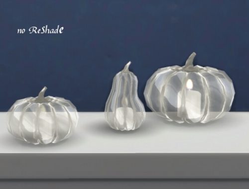 Glass Pumpkin candles by Pocci at Garden Breeze Sims 4