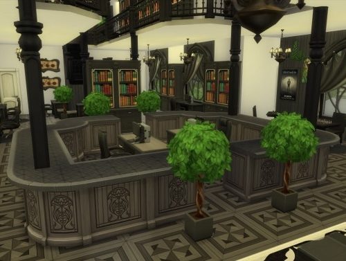Glimmerbrook renovation #1 | Restricted Section Library by iSandor at Mod The Sims