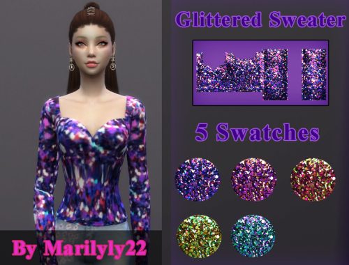 Glittered Sweater - Vintage Glamour needed