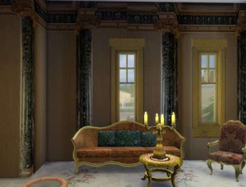 Golden Gilded Walls Set Columns at Anna Quinn Stories