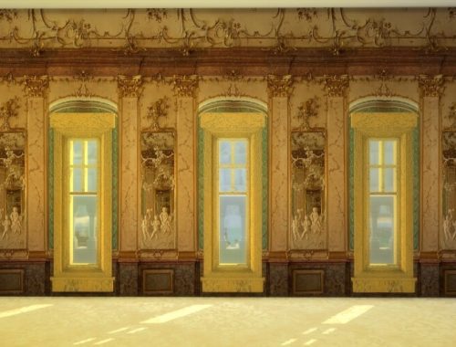 Golden Gilded Walls Set Columns at Anna Quinn Stories