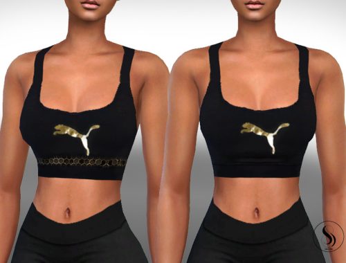 Golden Printed Athletic Bras