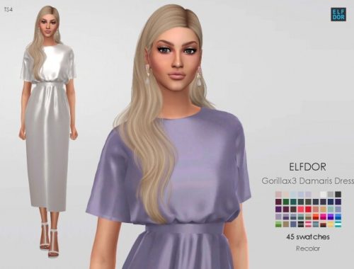 Gorillax3 Damaris Dress RC at Elfdor Sims