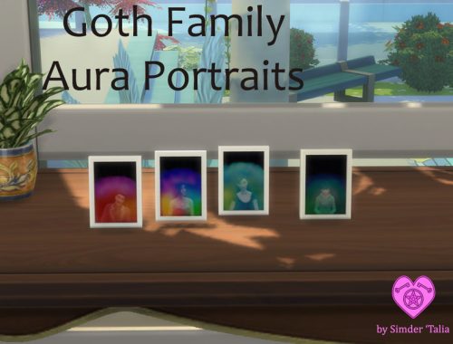 Goth Family Kirlian Aura Portraits In Frame