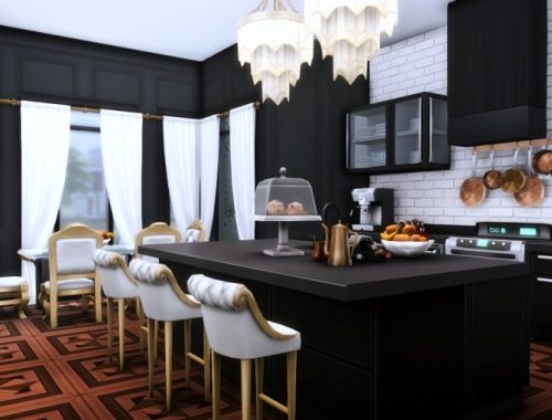 Goth Manor home makeover at Simsational Designs