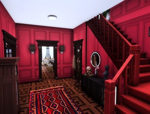 Goth Manor home makeover at Simsational Designs