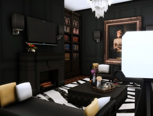 Goth Manor home makeover at Simsational Designs