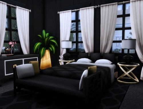 Goth Manor home makeover at Simsational Designs
