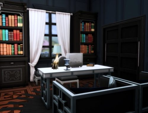 Goth Manor home makeover at Simsational Designs