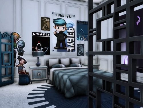 Goth Manor home makeover at Simsational Designs