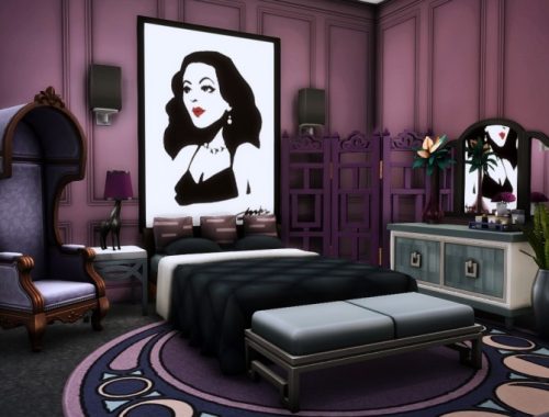 Goth Manor home makeover at Simsational Designs