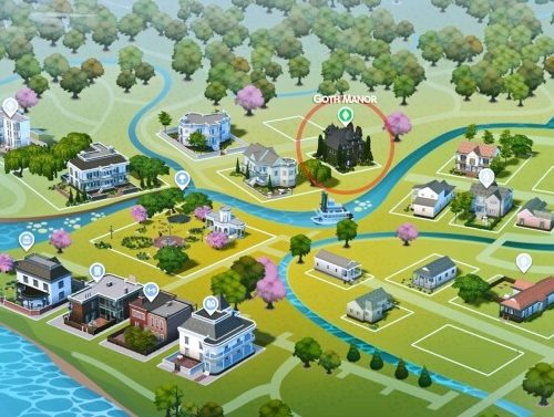 Goth Manor home makeover at Simsational Designs