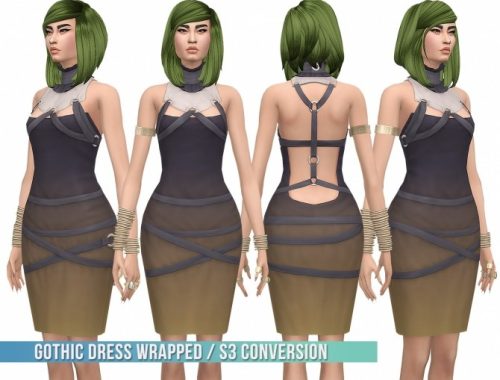 Gothic Dress Wrapped S3 Conversion at Busted Pixels