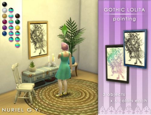 Gothic Lolita painting