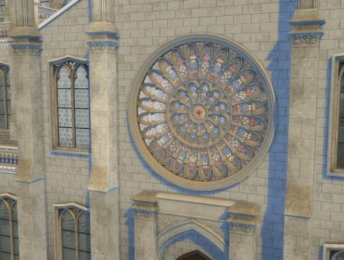 Gothic Rose Window by TheJim07 at Mod The Sims