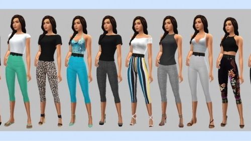 GP04 HIGH-WAISTED CAPRIS at Sims4Sue