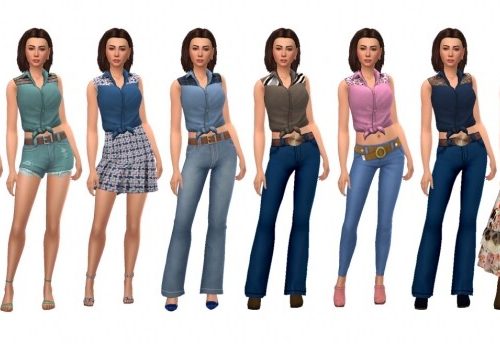 GP06 TIED SHIRT at Sims4Sue