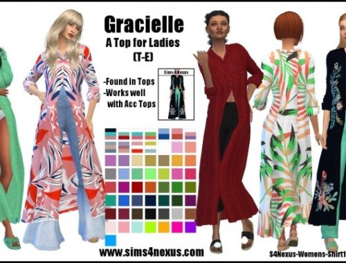 Gracielle top by SamanthaGump at Sims 4 Nexus