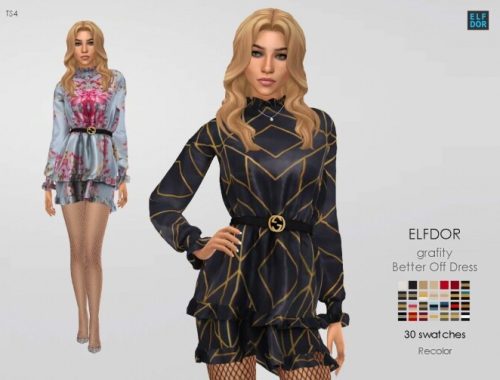 Grafity Better Off Dress RC at Elfdor Sims