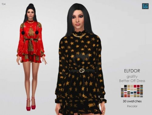 Grafity Better Off Dress RC at Elfdor Sims