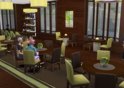 Green corner restaurant by Samasita at L’UniverSims